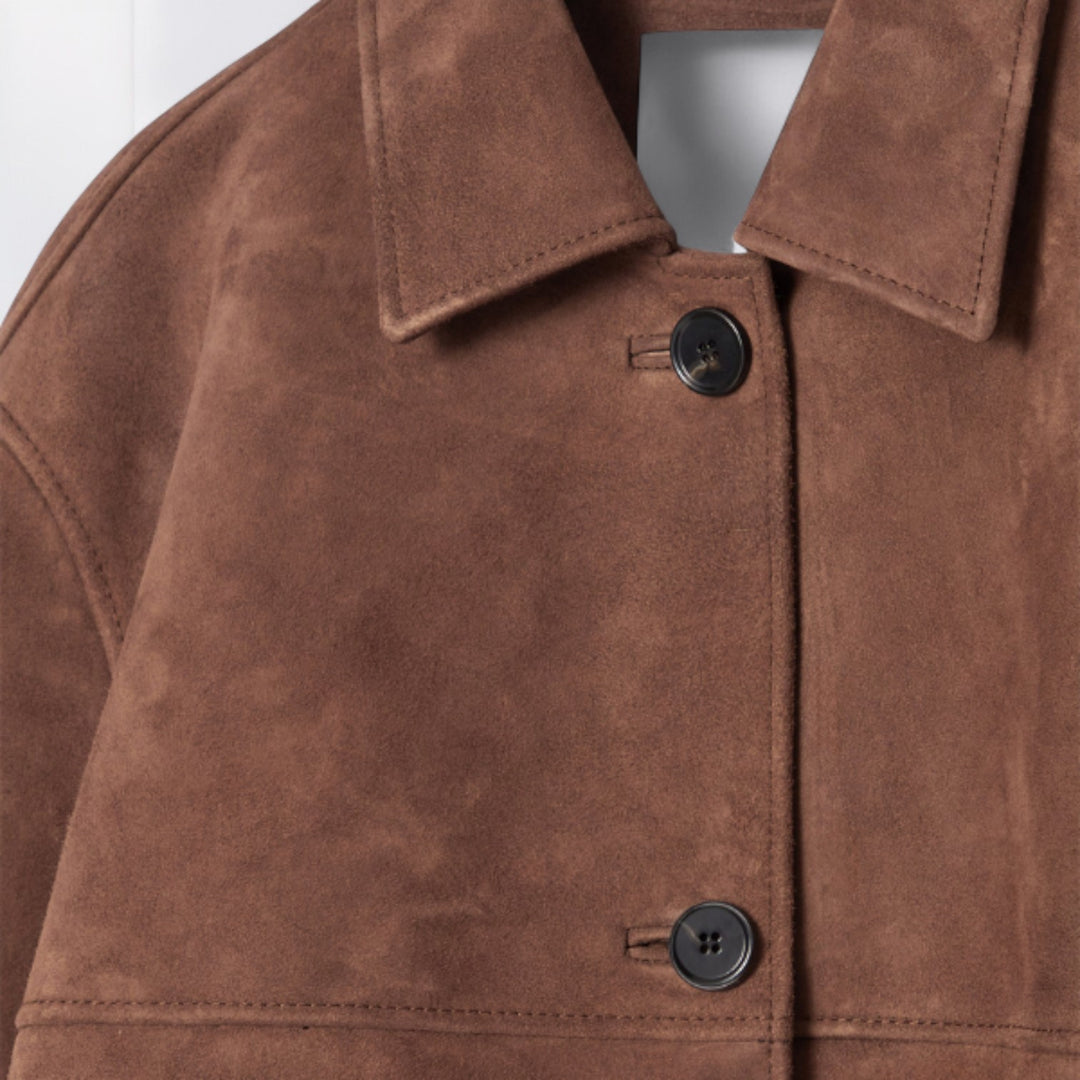 Maja | Jakna od brušene kože s ovratnikom