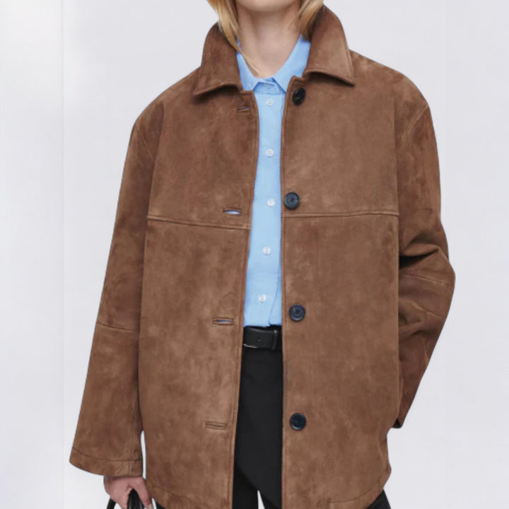 Maja | Jakna od brušene kože s ovratnikom