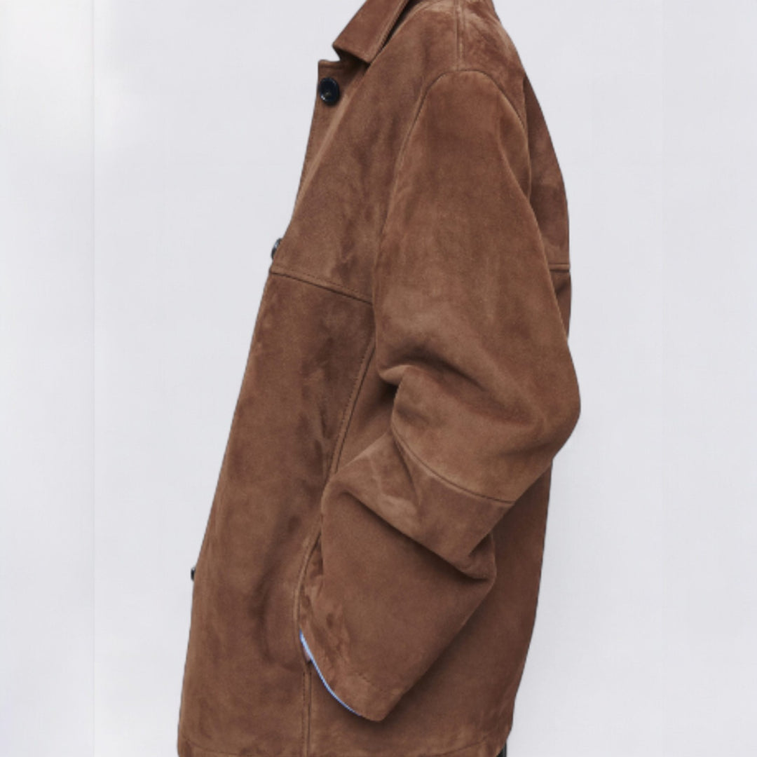 Maja | Jakna od brušene kože s ovratnikom