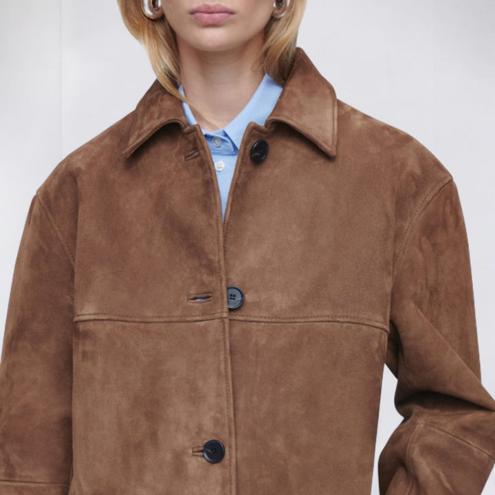 Maja | Jakna od brušene kože s ovratnikom