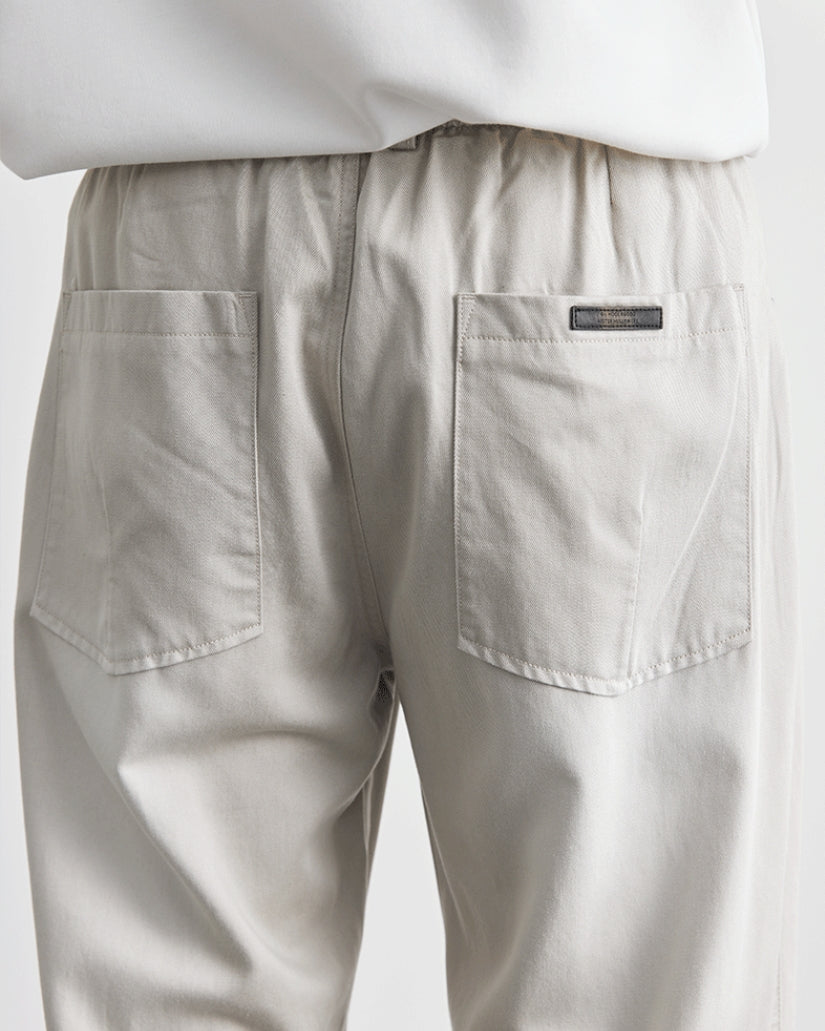 Fran | Hlače od trapera s elastičnim pojasom i širokim krojem