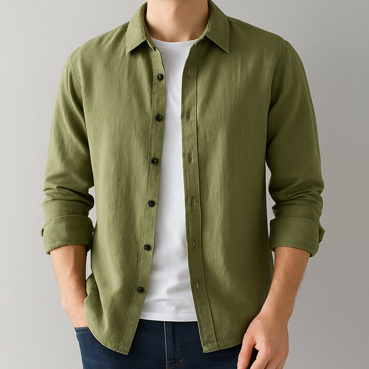 Rico Linen Shirt – Men’s Breathable Casual Long Sleeve Top