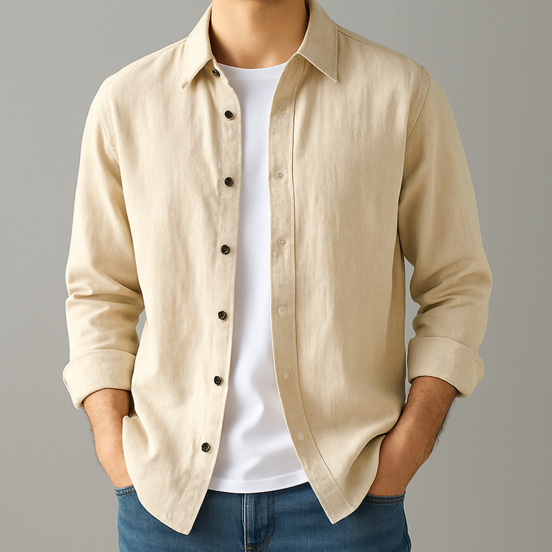 Rico Linen Shirt – Men’s Breathable Casual Long Sleeve Top