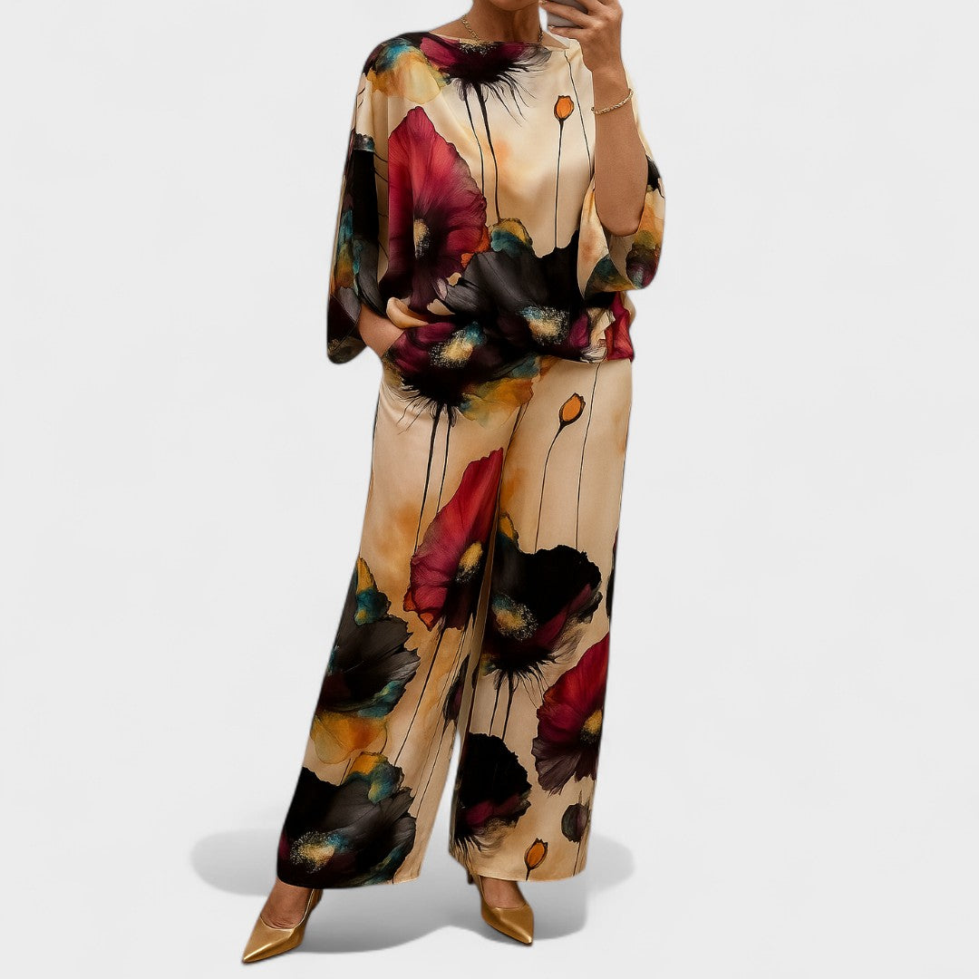 Elizabeta - Satenski dvodijelni set za žene