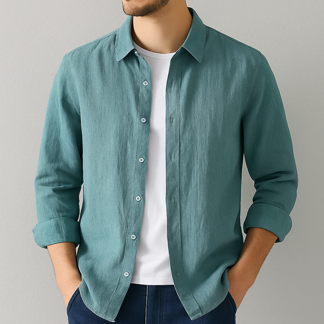 Rico Linen Shirt – Men’s Breathable Casual Long Sleeve Top