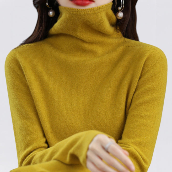 Olivia | Pleteni vuneni dolčevita džemper