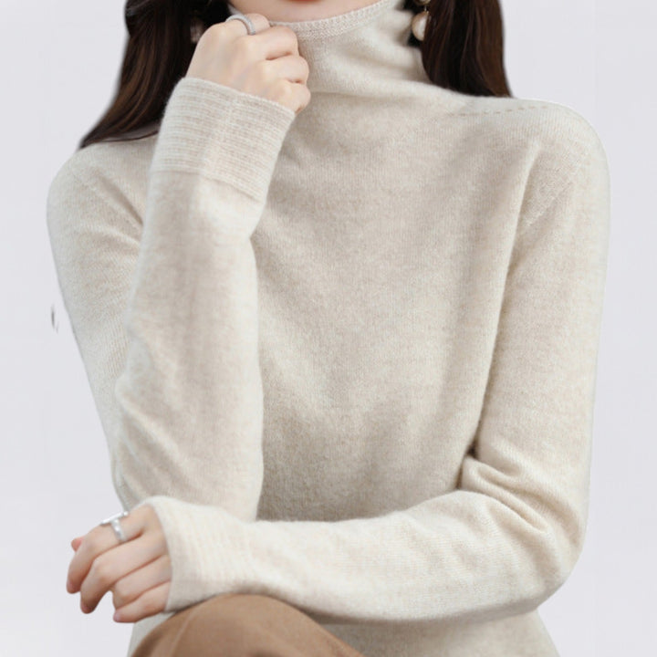 Olivia | Pleteni vuneni dolčevita džemper