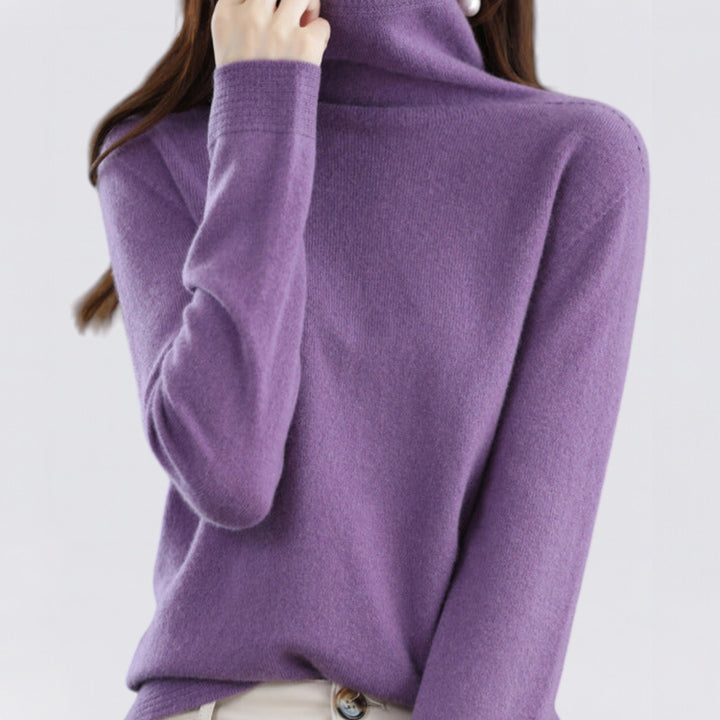 Olivia | Pleteni vuneni dolčevita džemper