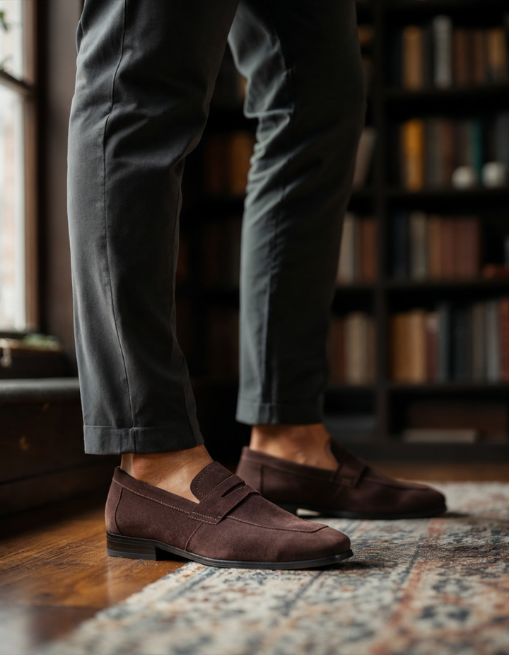 Suede Penny Loafers