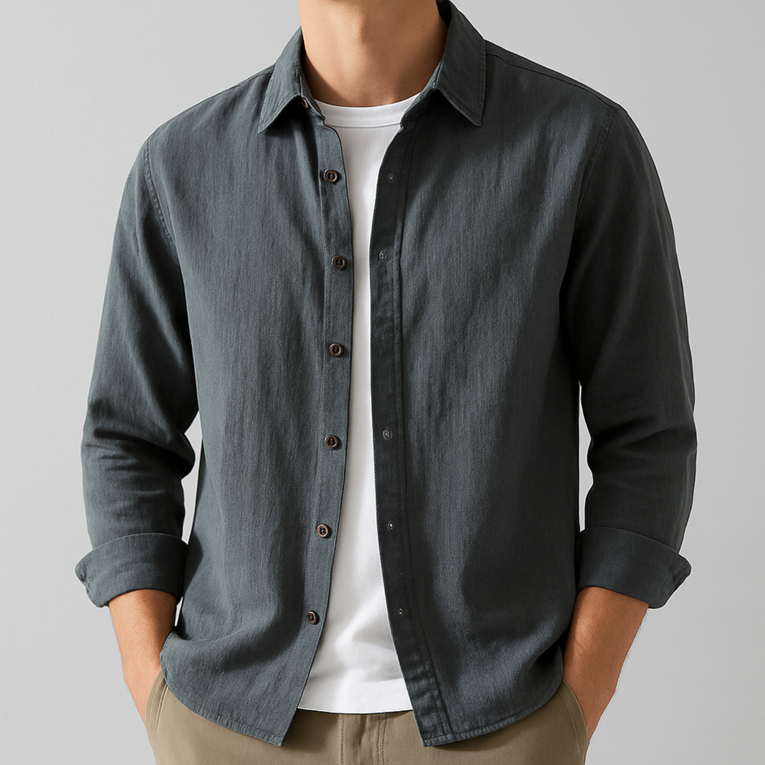 Rico Linen Shirt – Men’s Breathable Casual Long Sleeve Top