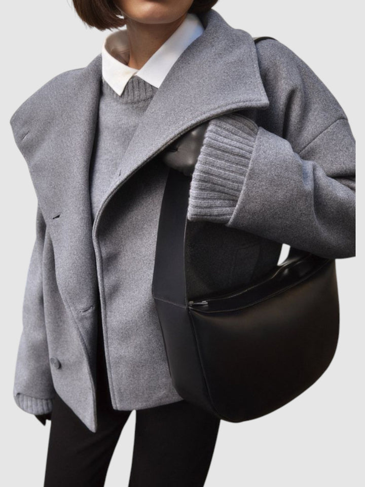 Valentina | Kratki dvostruki kaput s maksimalnim ovratnikom