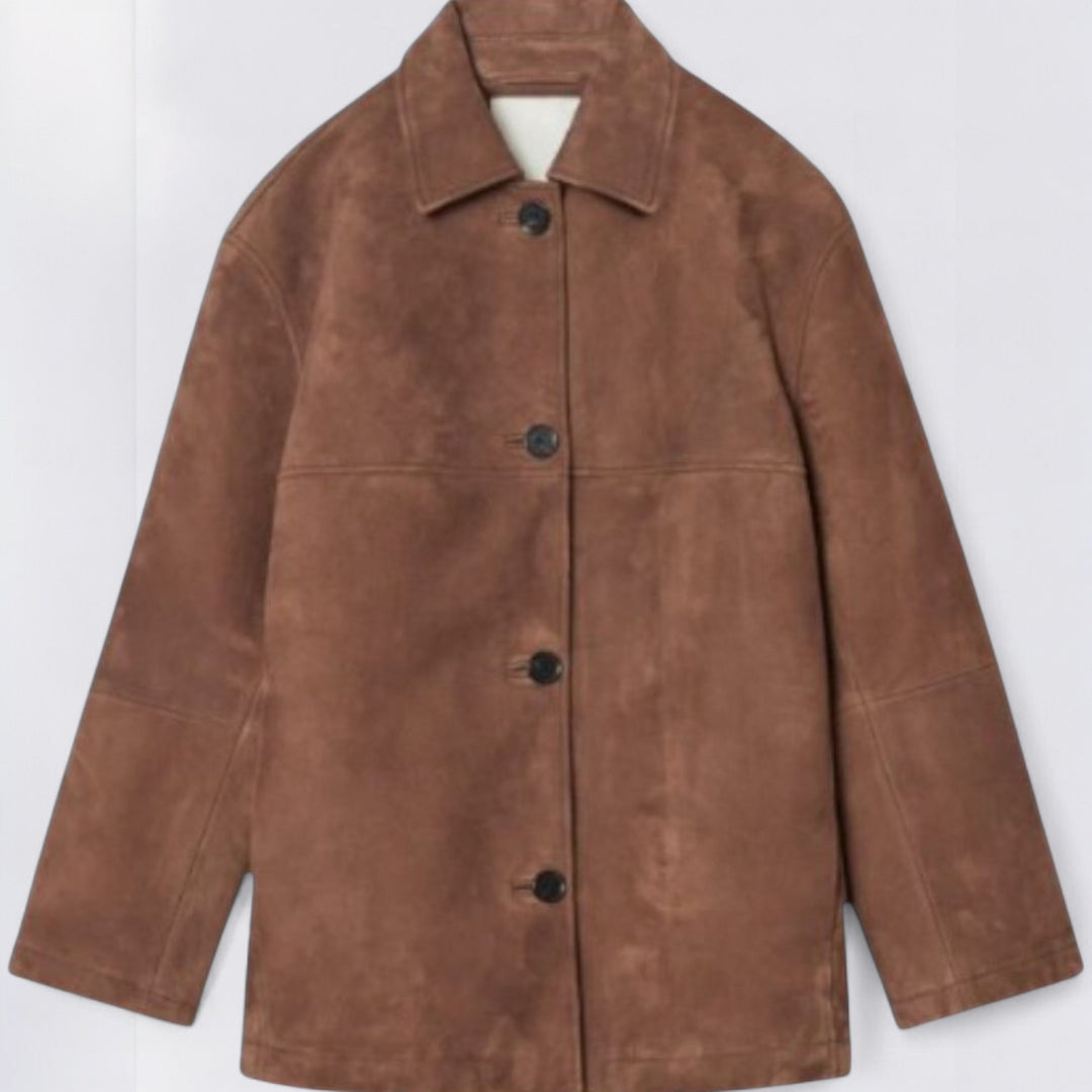 Maja | Jakna od brušene kože s ovratnikom