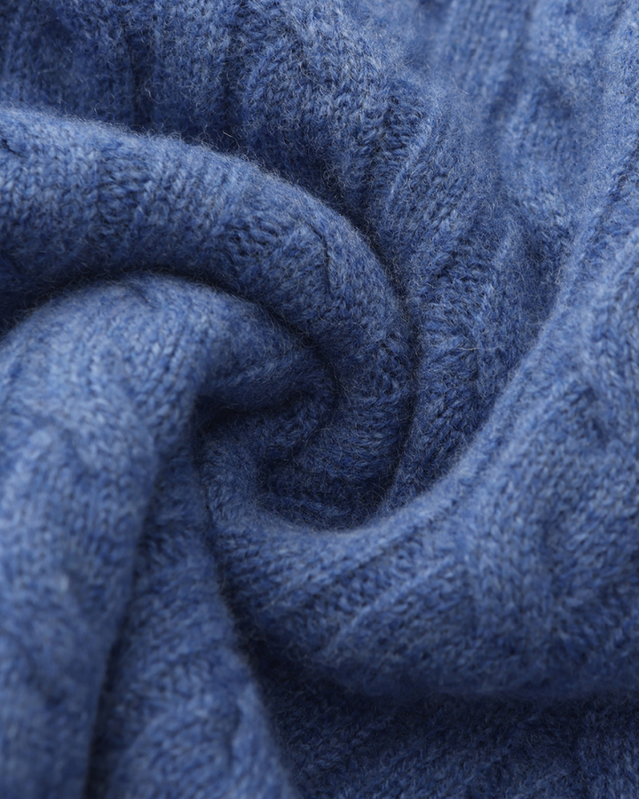 Leon | Kašmir Pleteni Pulover s Polu-Zipom