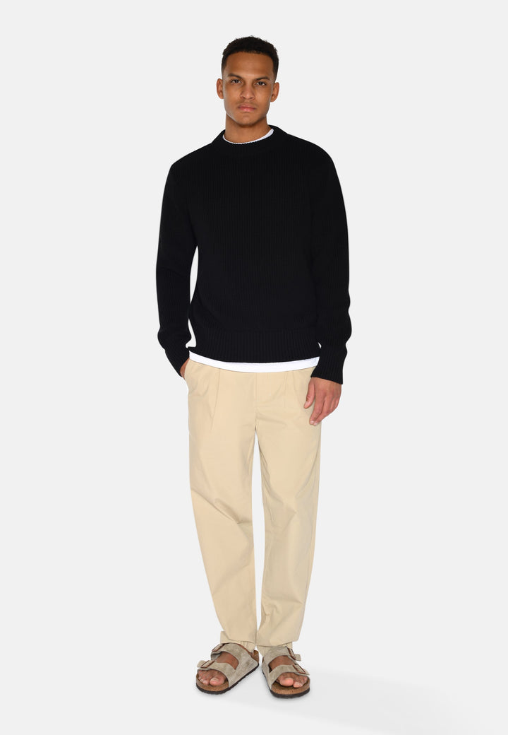 Vlatko | Jednostavna pletena majica | Crna