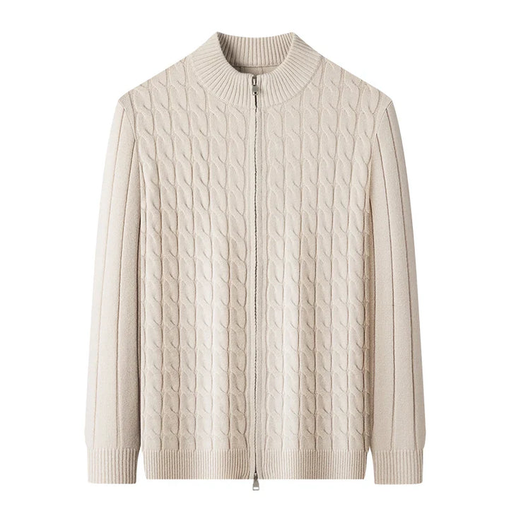 Giulio Wool Zip Cardigan