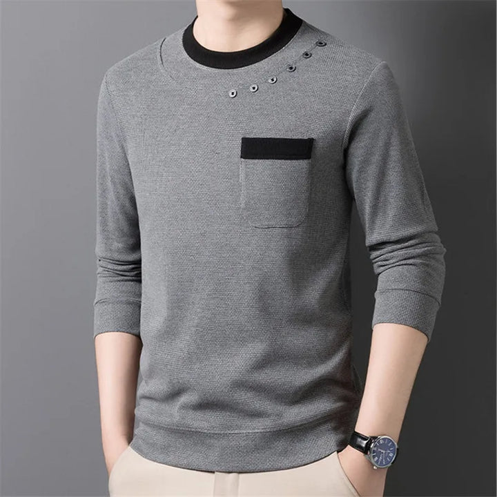 Mason Contrast-Collar Knit Sweater