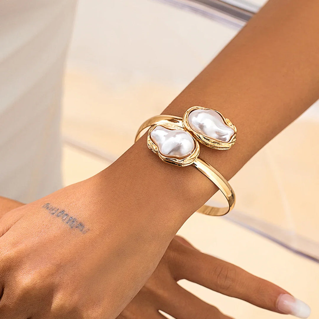 Aurelia Baroque Pearl Collar Set – Necklace, Cuff and Ring