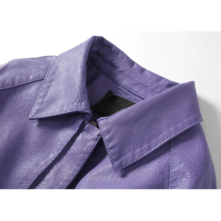 Bianca Leather Belted Jacket