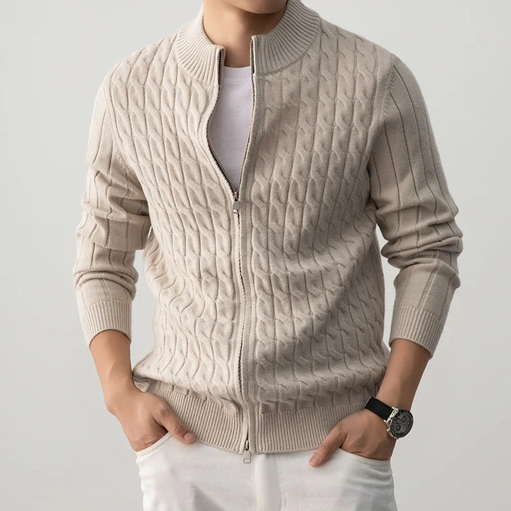 Giulio Wool Zip Cardigan