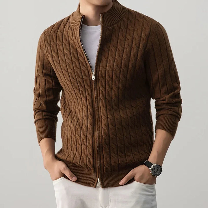 Giulio Wool Zip Cardigan