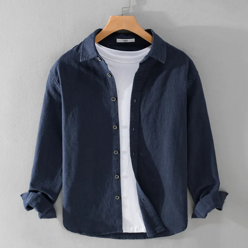 Rico Linen Shirt – Men’s Breathable Casual Long Sleeve Top