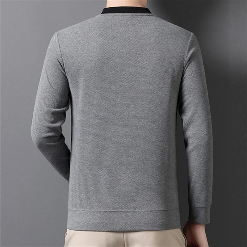Mason Contrast-Collar Knit Sweater