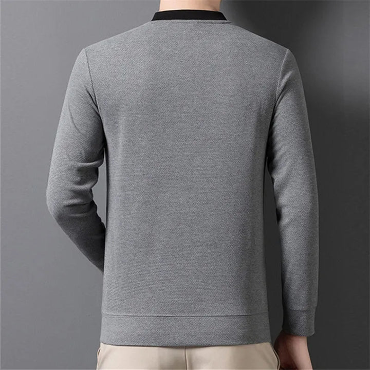 Mason Contrast-Collar Knit Sweater