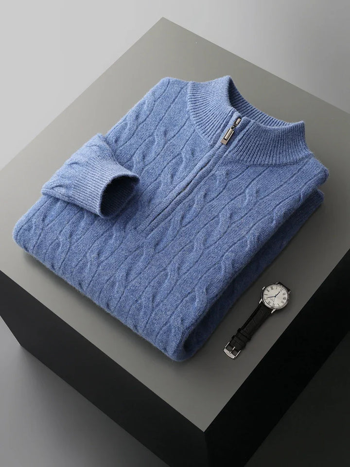 Noa | Vuneni pulover s polu-zip ovratnikom