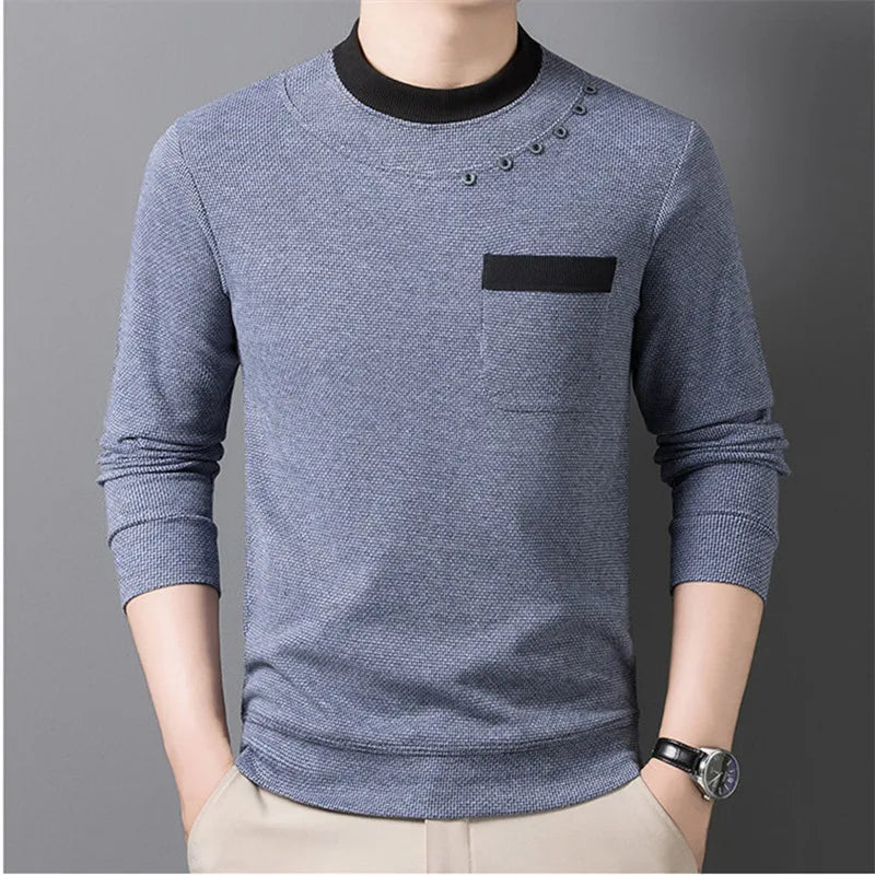 Mason Contrast-Collar Knit Sweater