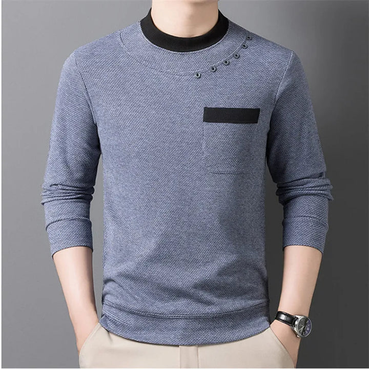 Mason Contrast-Collar Knit Sweater