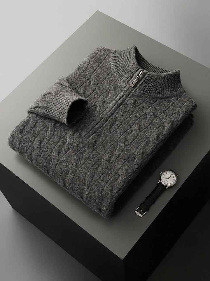 Noa | Vuneni pulover s polu-zip ovratnikom