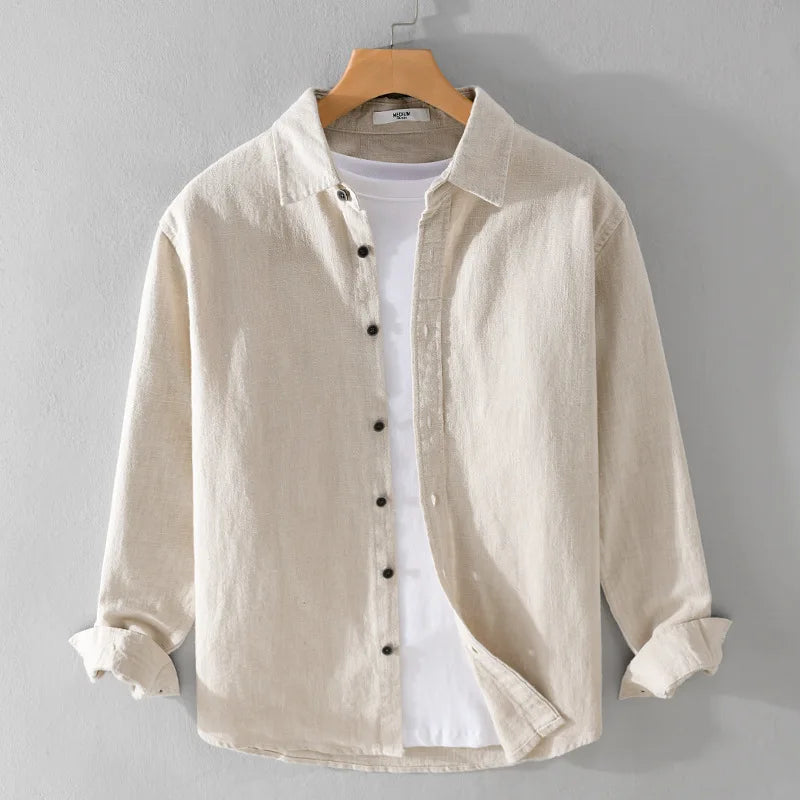 Rico Linen Shirt – Men’s Breathable Casual Long Sleeve Top