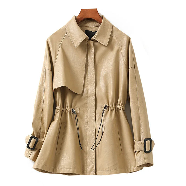 Bianca Leather Belted Jacket