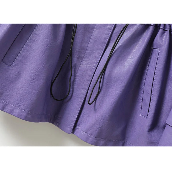 Bianca Leather Belted Jacket