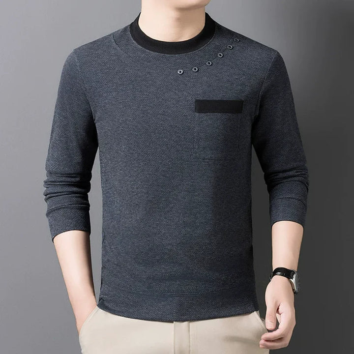 Mason Contrast-Collar Knit Sweater