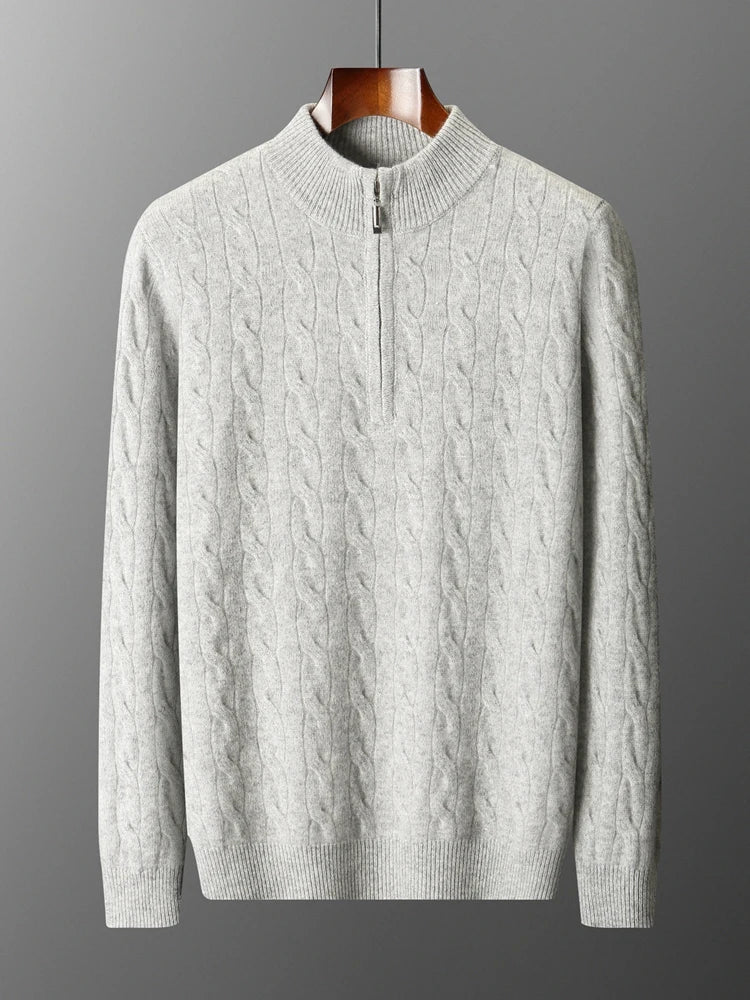 Noa | Vuneni pulover s polu-zip ovratnikom