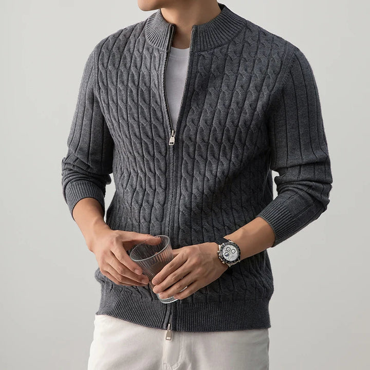 Giulio Wool Zip Cardigan