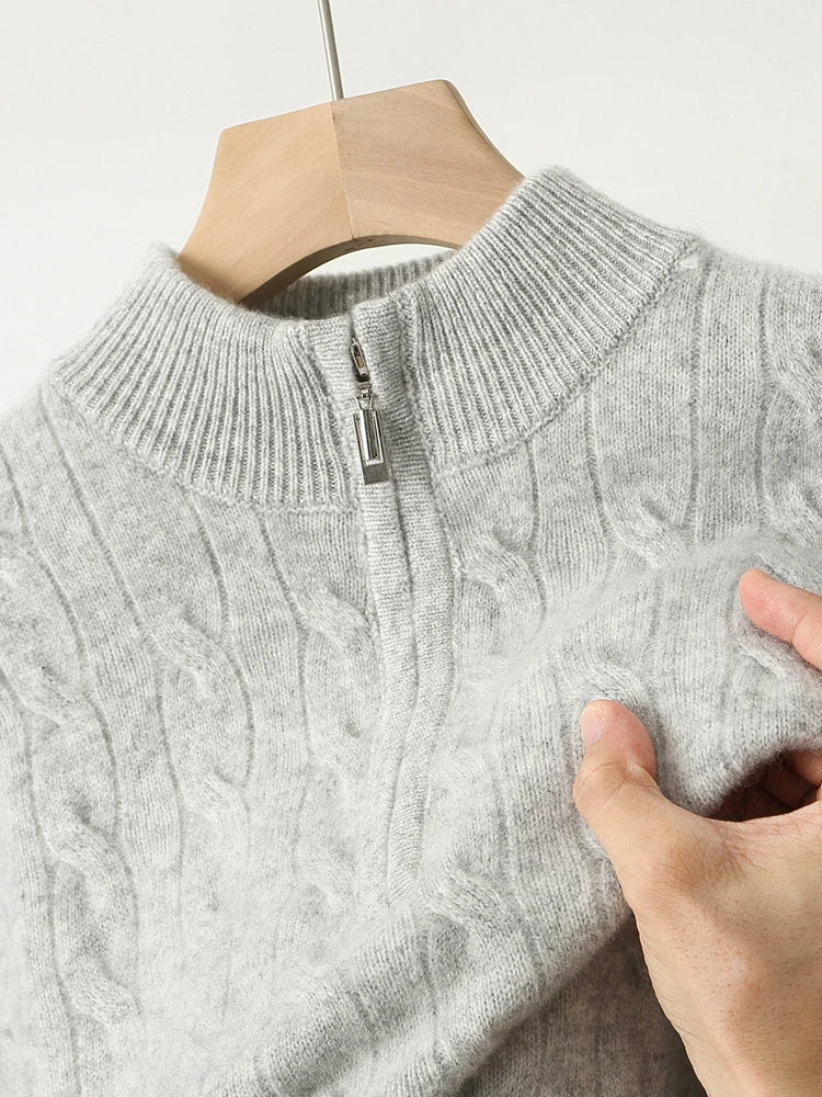 Noa | Vuneni pulover s polu-zip ovratnikom