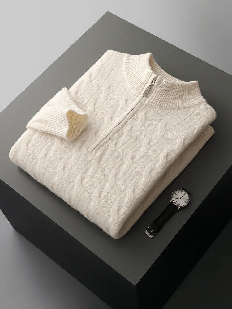 Noa | Vuneni pulover s polu-zip ovratnikom