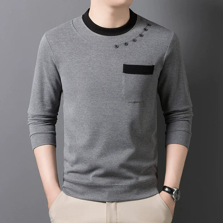Mason Contrast-Collar Knit Sweater