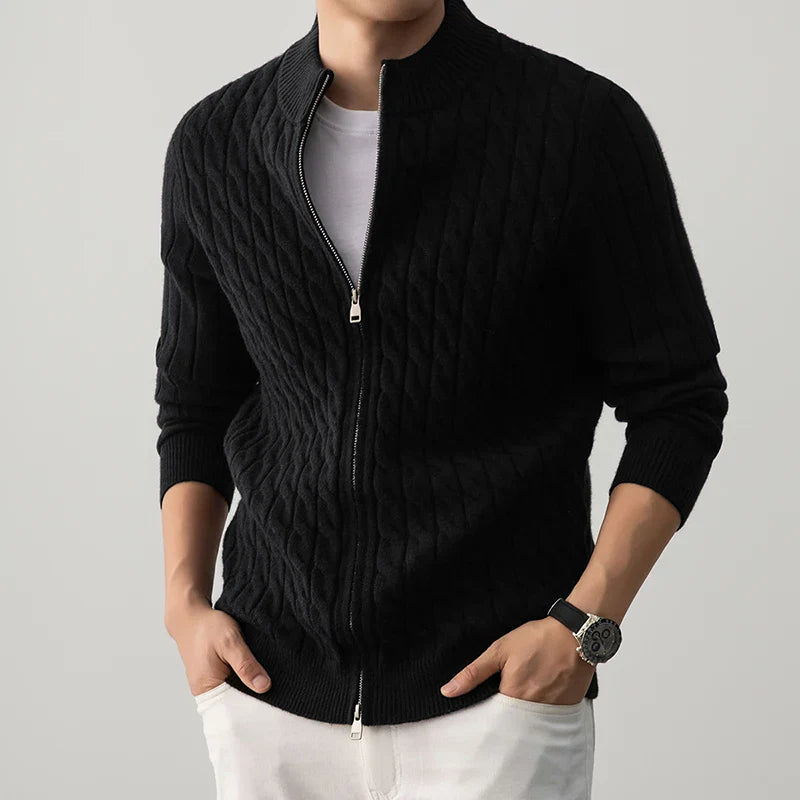 Giulio Wool Zip Cardigan