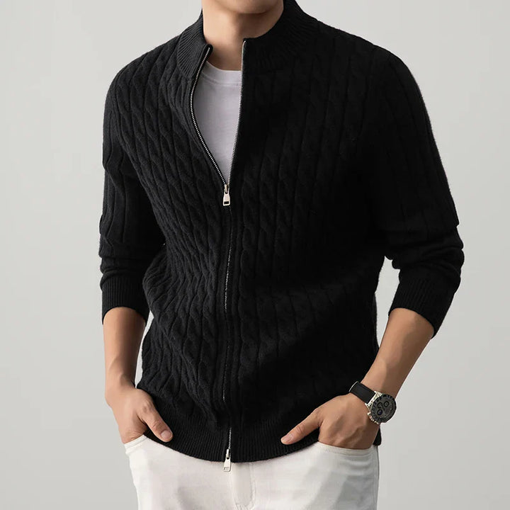 Giulio Wool Zip Cardigan