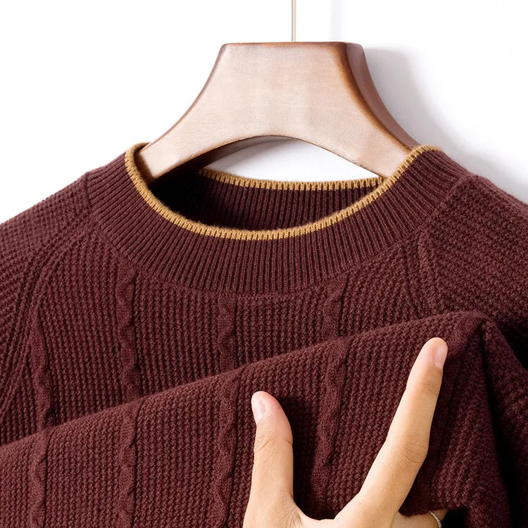 Marco Wool Sweater – Warm Textured Knit Pullover