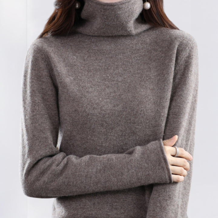 Olivia | Pleteni vuneni dolčevita džemper