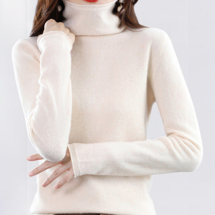 Olivia | Pleteni vuneni dolčevita džemper