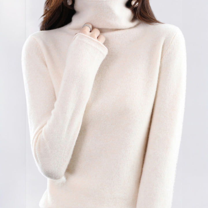 Olivia | Pleteni vuneni dolčevita džemper