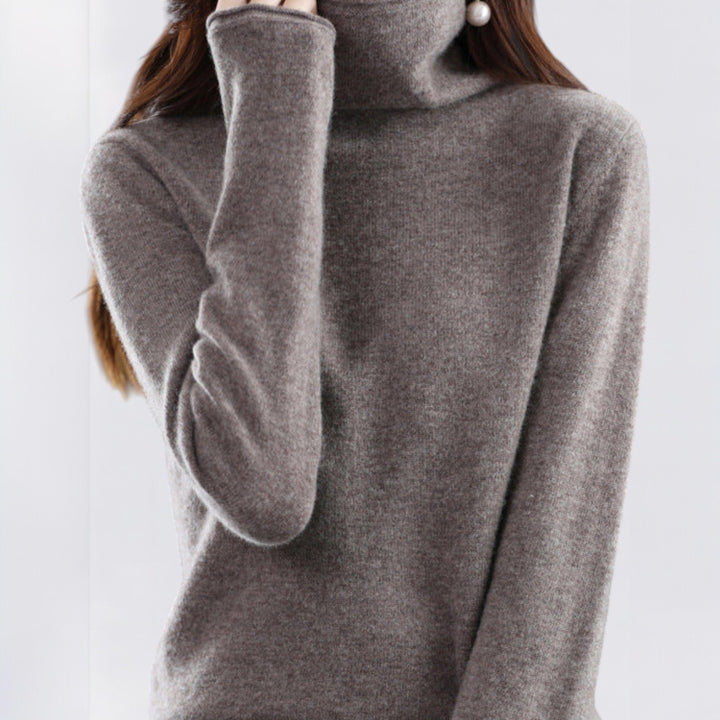 Olivia | Pleteni vuneni dolčevita džemper