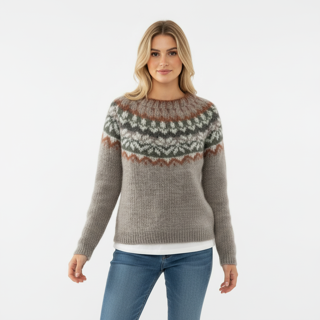 Nives - Udobni retro pulover