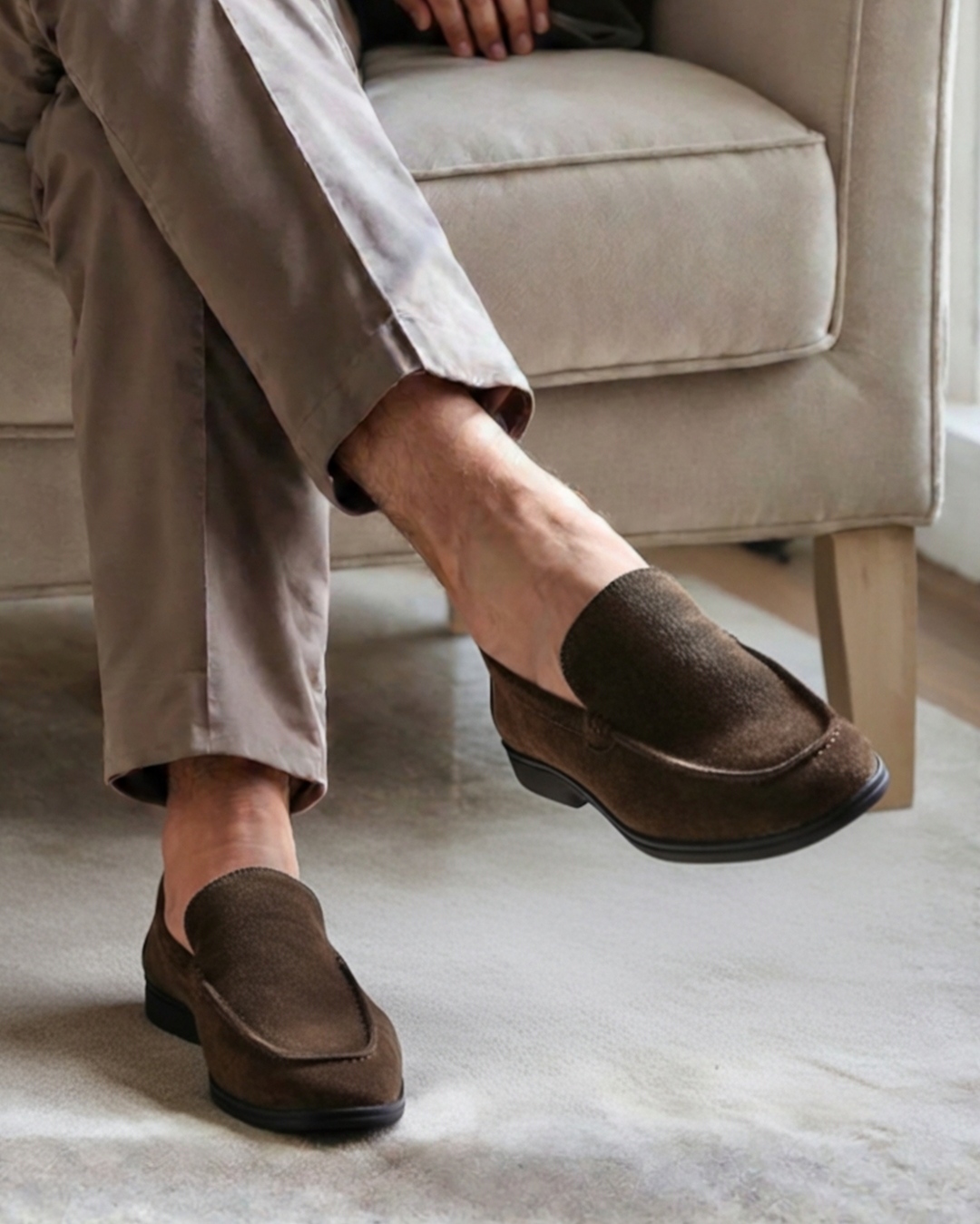 Premium Suede Loafers - Crne Potplate