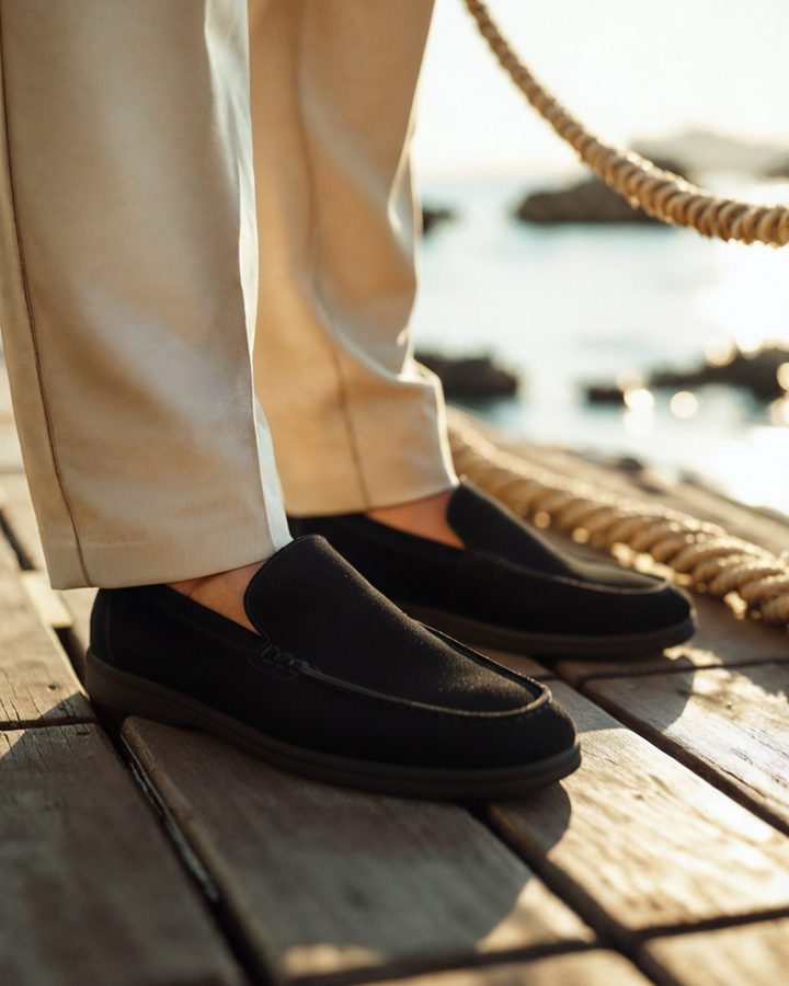 Premium Suede Loafers - Crne Potplate